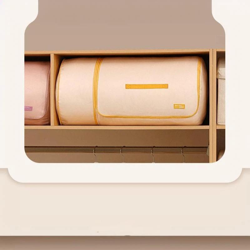 Cylinder Quilt Compression Organizer Large Capacity Round Storage Bag for Down Jacket Blanket Home Wardrobe Sorting