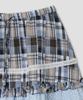 Taibseobiseu Lace Trim Ruffled Check Skirt [Blue]