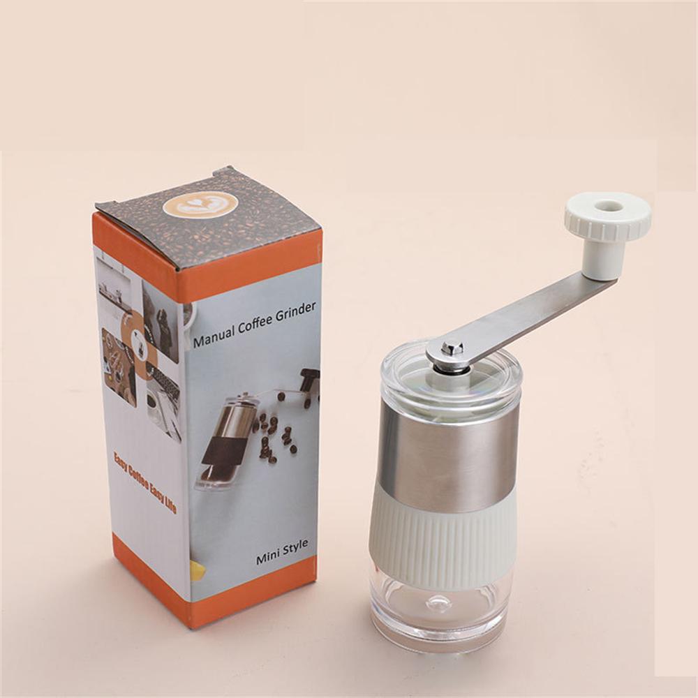 304 Stainless Steel Portable Hand-Crank Coffee Grinder Adjustable Coarseness and Fineness Manual Grinding Beans Machine