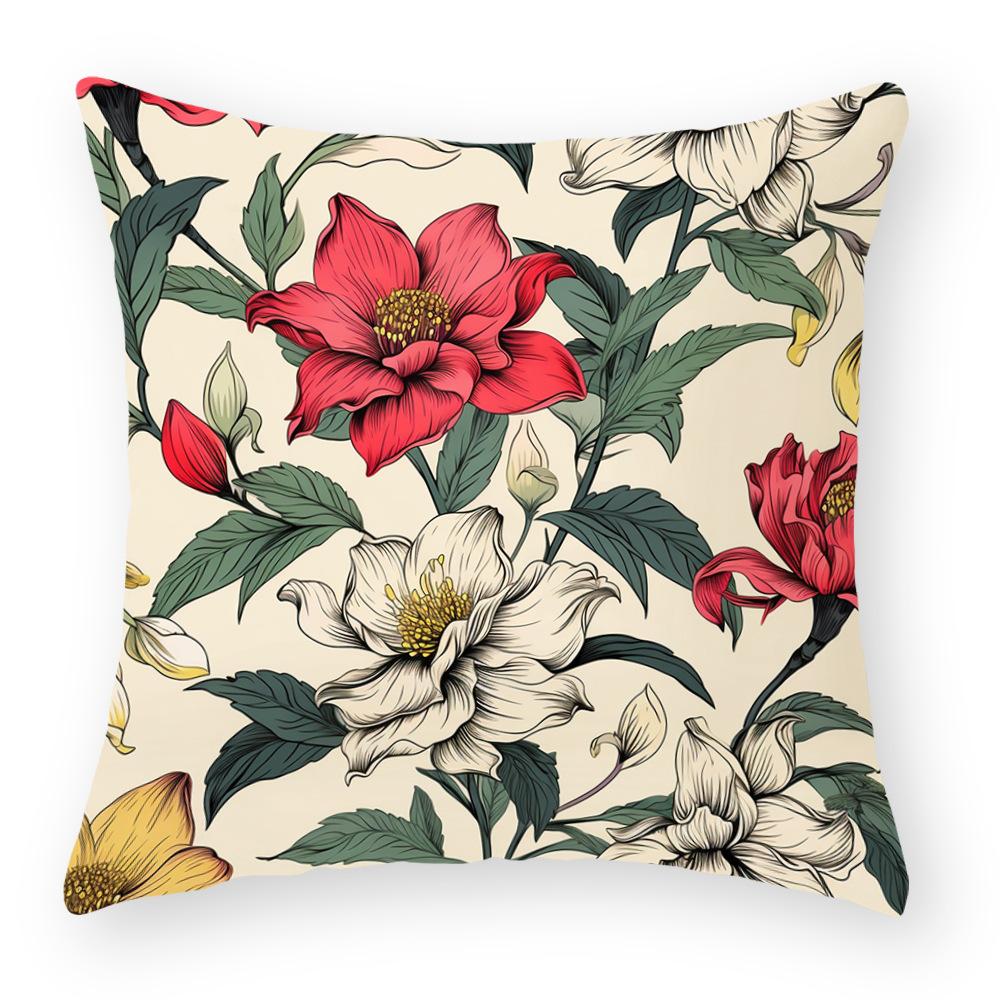 New Oil Painting Series Pillowcases, Flower Pillowcases, Sofa Decoration Pillows, Bedside Cushions
