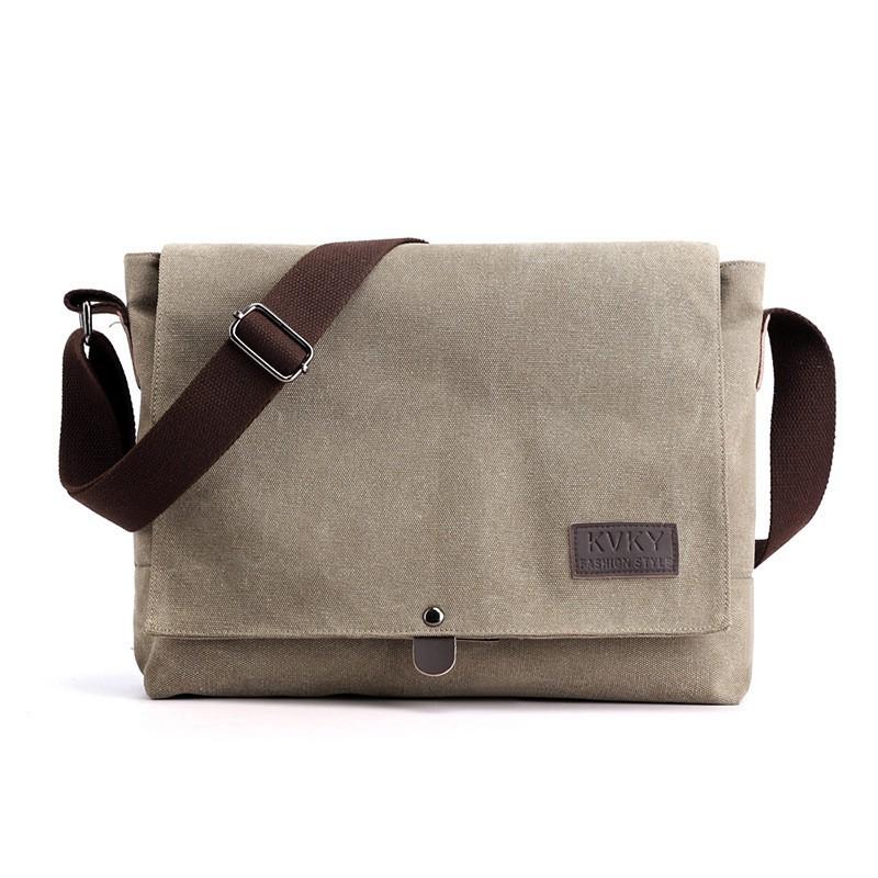 Men s Canvas Cross-body Bag Fashionable Single Shoulder Casual Multi-function Light