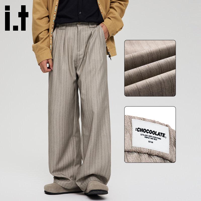 CHOCOOLATEit Herren Retro Lockere Gerade Bein Casual Hose