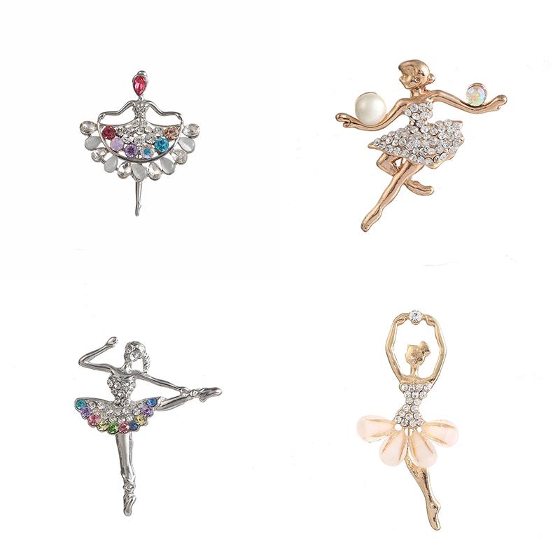 

Женские броши для балерины, аксессуар для платья, циркониевые сказочные броши, булавка