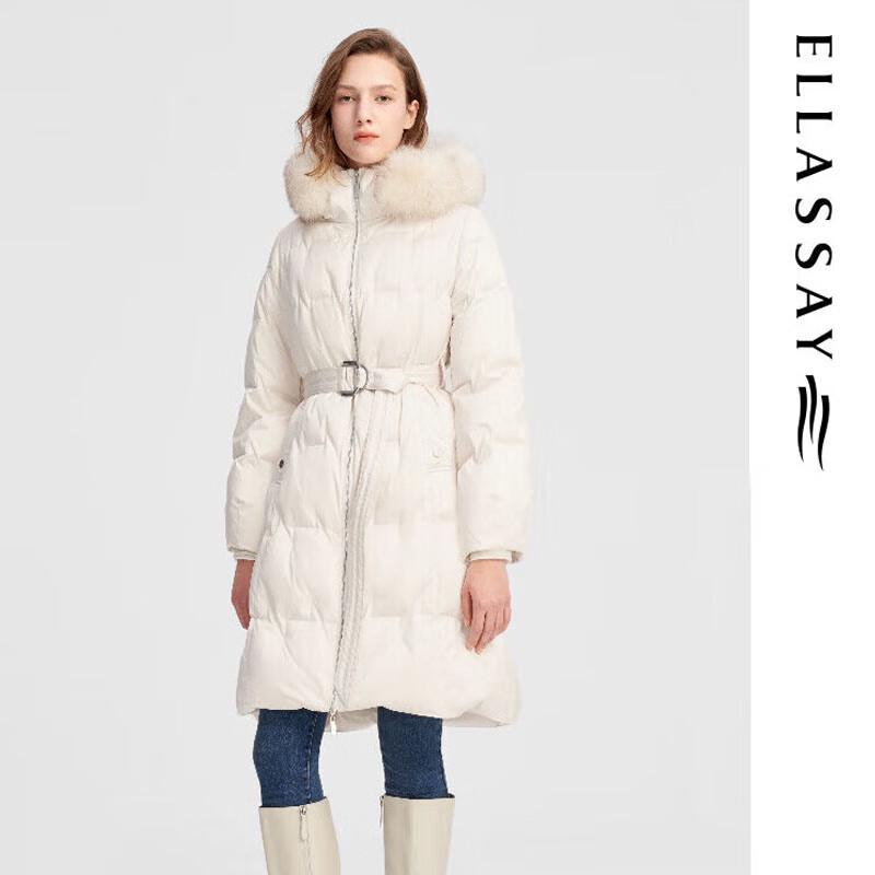 

ELLASSAY Women s Hooded Long Puffer Down Jacket XS