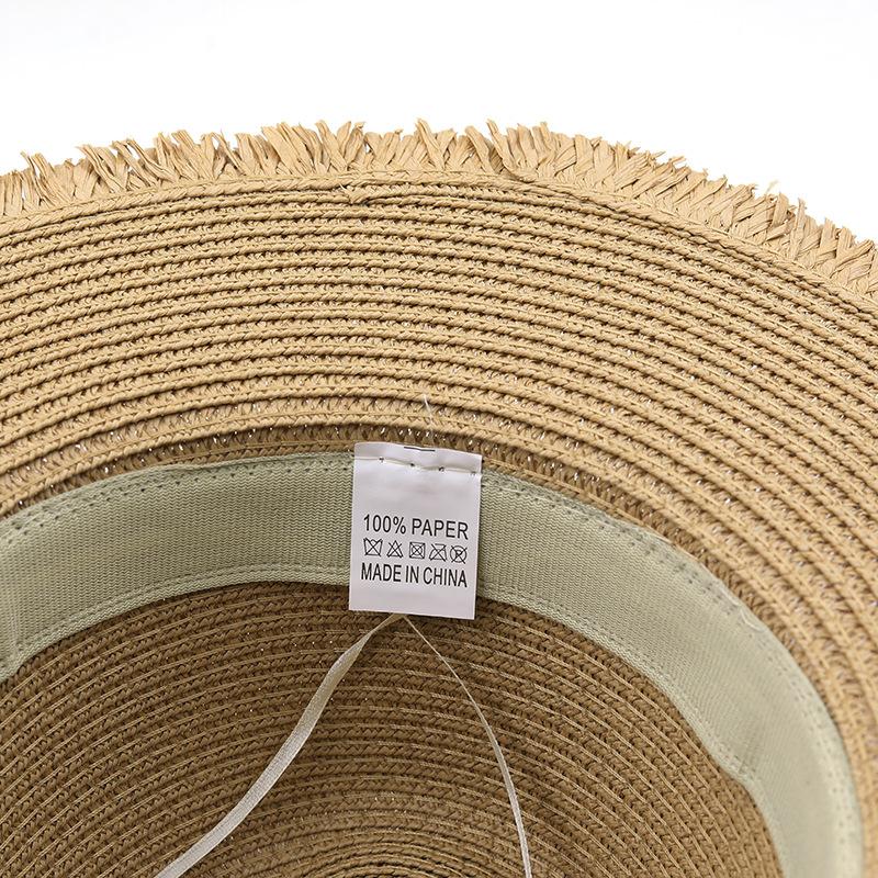 Spring and summer new outdoor travel sunshade burr edge jazz straw hat men and women sun protection big eaves hat