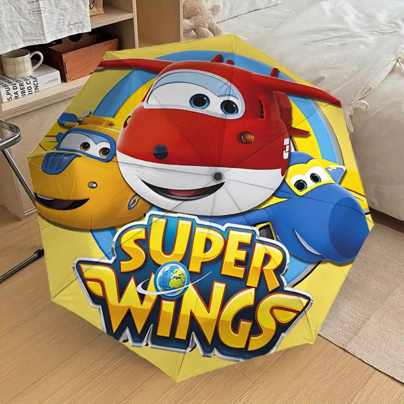 

1pc Super Wings Automatic Folding Umbrella, Portable Collapsible Design, Casual Outdoor Accessory L1127050