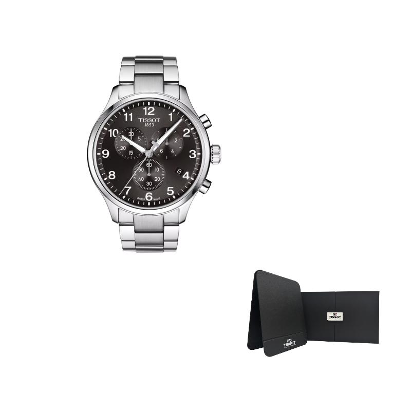

TISSOT Soko Collection Quartz Movement Unisex Watch 45mm Black Dial Stainless Steel Watchband T116.617.11.057.01- Black Gift Box Set
