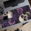 Mouse Pad pentru Gaming Mare Birou Design Estetic Întunecat Craniu Floral Violet pentru Non-Alunecare Lucru de Birou Pad Tastatură Accesorii Birou