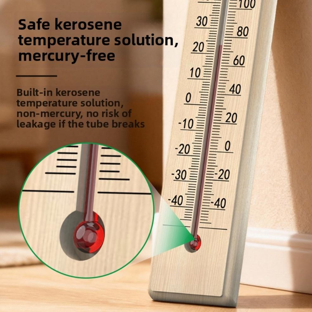 Wooden Thermometer Wall Thermometer Non-mercury Kerosene Solution