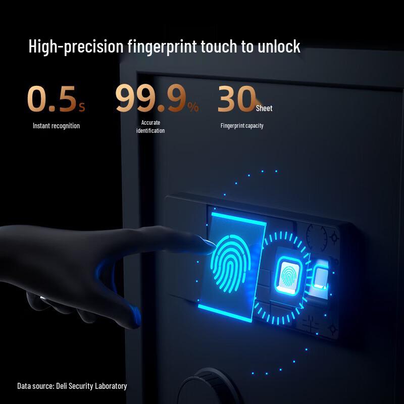 Deli 80cm Fingerprint Password Security Safe
