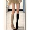 High Heel Boots Winter Skinny Boots High Elastic Boots Pointed Thick Heel Knight Boots Women