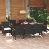 Day and Night - Day and Night Garden Furniture Set 9 Pieces and Black Synthetic Rattan Cushions