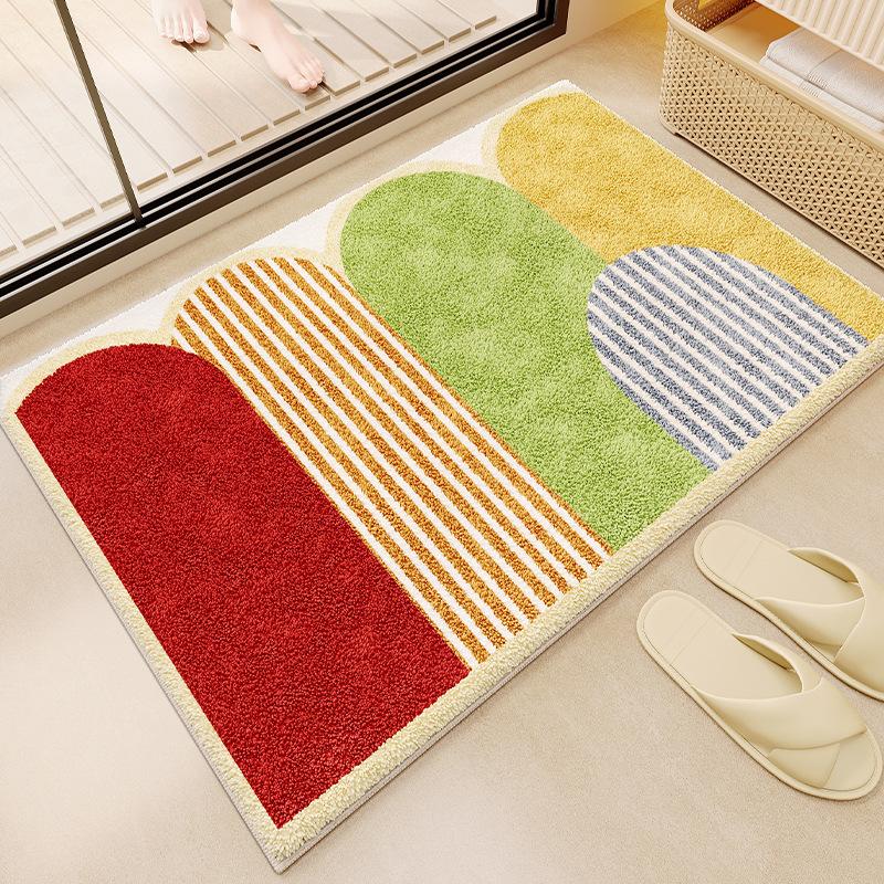 Absorbent Monster Bathroom Floor Mat Bathroom Floor Mat Imitation Cashmere Door Mat Non-slip Mat Household Bedroom Carpet Door Mat
