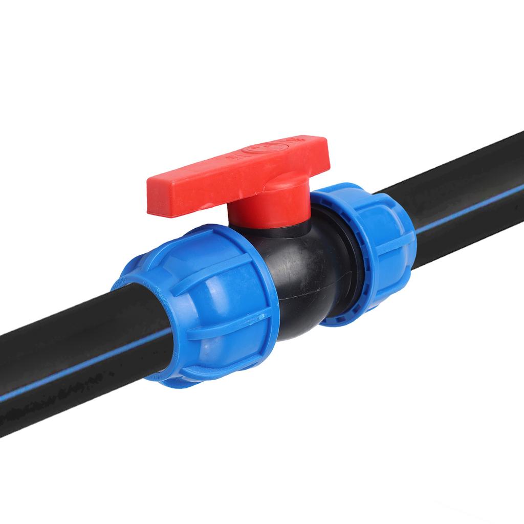 Water Pipe Joint Valve Switch with Quick Connector Leak Resistant Valve for PE Union Pipe Fittings and Plumbing Systems