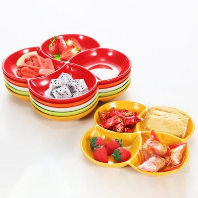 Assiette divisée résistante aux éclats, lisse, 4 compartiments, lavable au lave-vaisselle, plateau de service pour bar