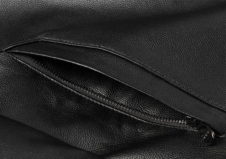 JINLUN Single Rider Leather Genuine Cowhide Leather Genuine Leather Outerwear Men's Jacket, Jacket, Outerwear, Blouson, Jacket, Fall/Winter (JP,