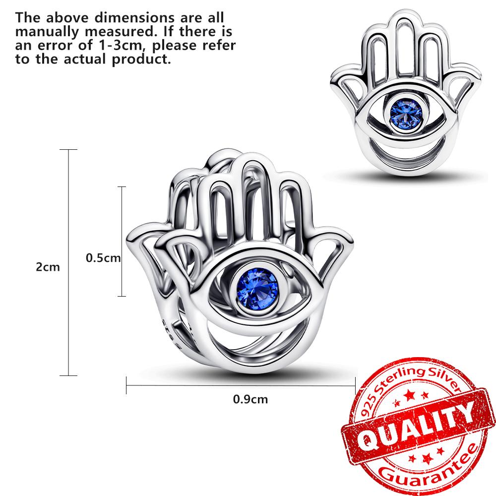 Trendy Copper Hamsa Hand Charm Textured Paw Mini Beads Fits Bracelet & Necklace Lovely Jewelry Accessories Gifts