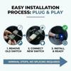 Universal Auto Car Power Window Switch Lifting Switch 5 Pin DC 12V 20A Blue/Red Light Color and Harness Pushbutton Switches 3