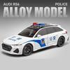 New 1/24 RS6 Avant Station Wagon Alloy Car Model Die-cast Metal Toy Police Car Car Model Simulation Sound and Light Children Boys Gift