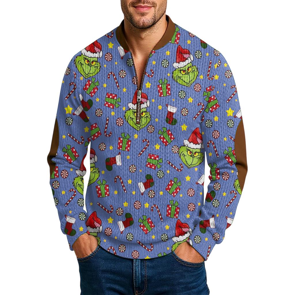 Men'S Outdoor Zipper Long Sleeved Sportswear Casual Sweatshirt