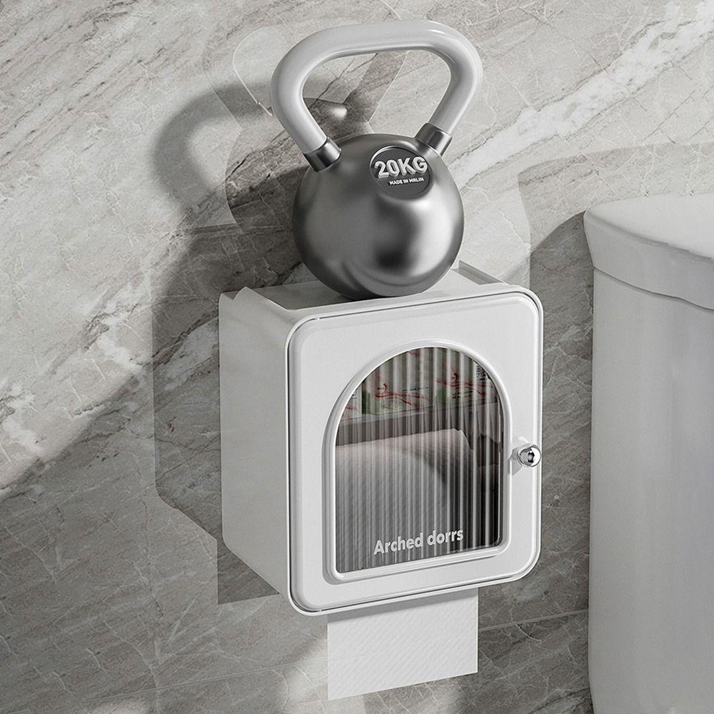 Splash-Proof Toilet Paper Rack Wall-Mounted Tissue Holder Creative Roll Paper Storage Box for Home