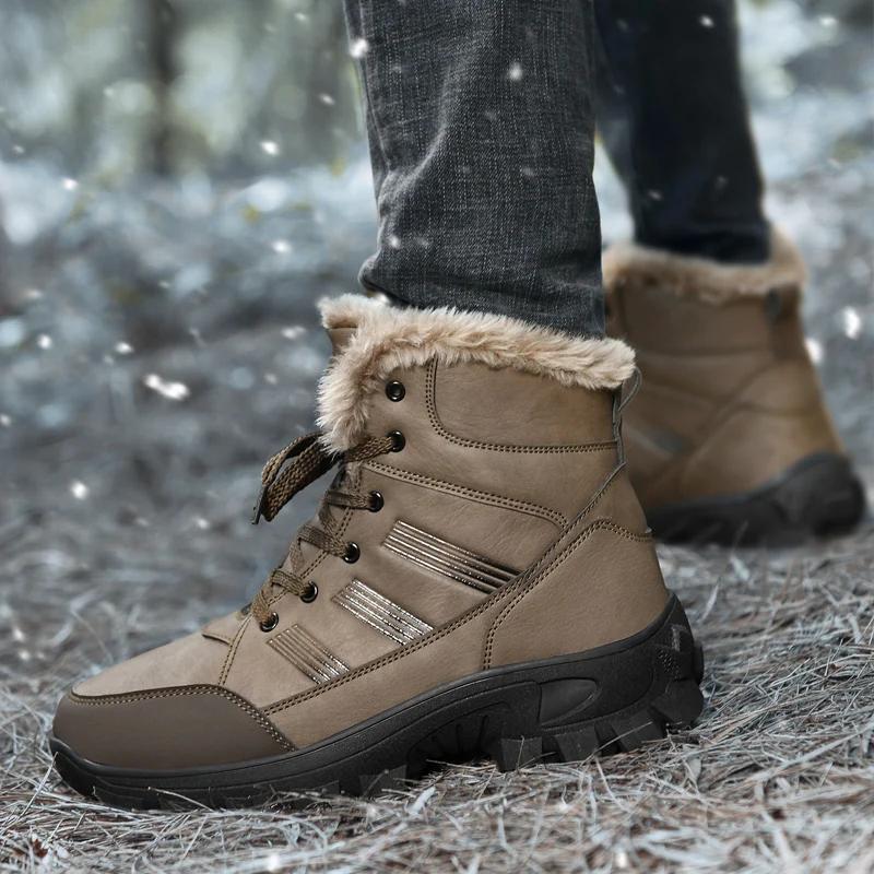 Männer stiefel 2024 neue Winter Hausschuhe Warme Männer Schuhe Wasserdicht Rutschfeste Plüsch Turnschuhe Männlichen tenis schuhe Stiefel Männer Turnschuhe winter