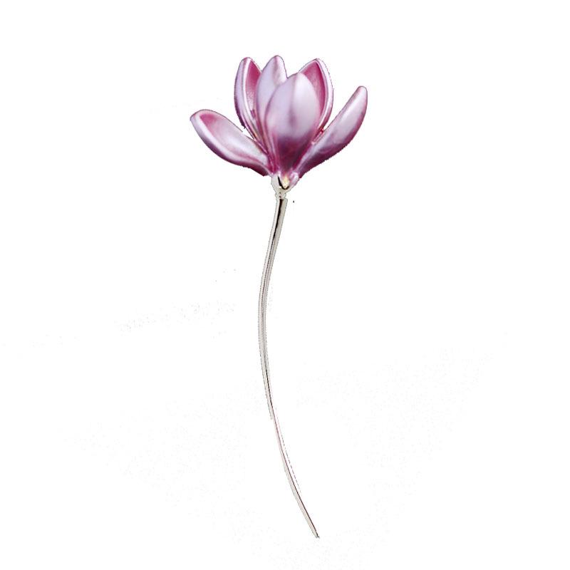 Japanese & Korean Lotus Enamel Brooch: Elegant, Fresh, & Cute Pin for Hats & Clothing - Perfect for Creative & Stylish Female Accessories.