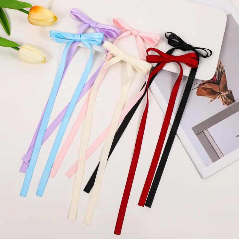 18 pcs BB Clip of hair for women and girls Y2K cute star clips style headband with long bow ribbon Clip for Hair accessories