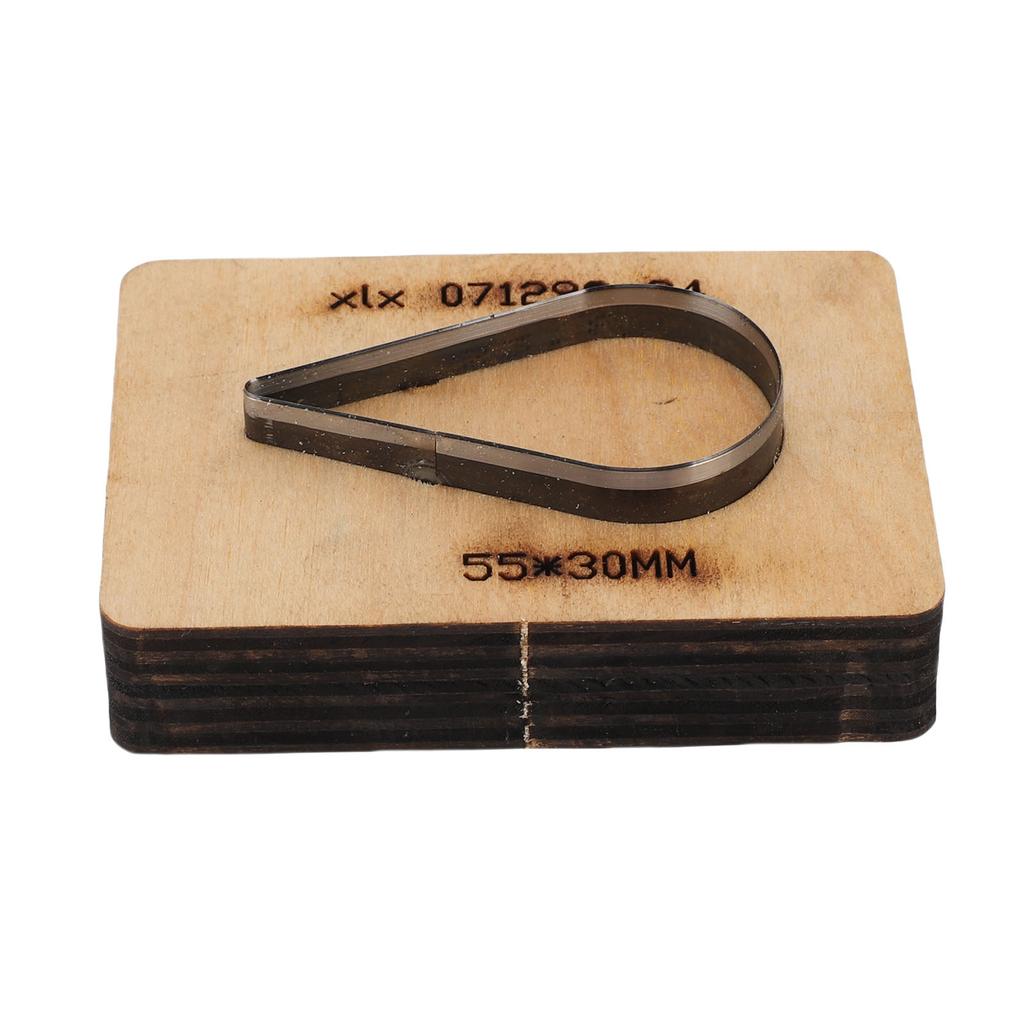 Leather Cutting Die High Carbon Steel Wooden Drop Shape Embossing Cutting Die for DIY Leather
