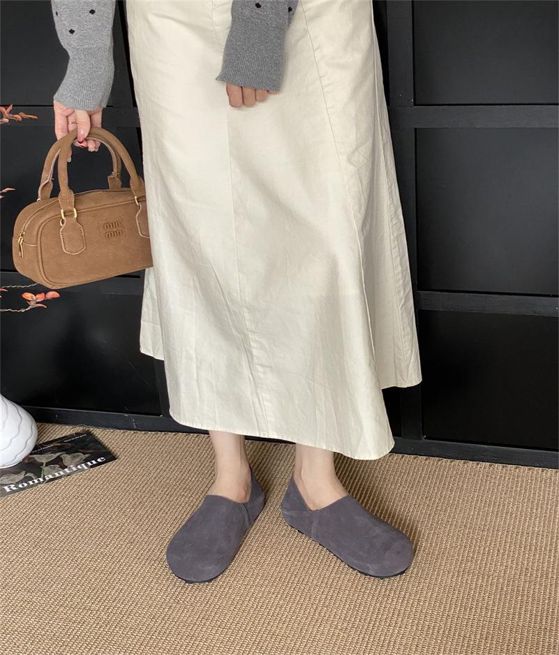 25 autumn and winter new soft leather matte acne shoes casual Boken shoes casual comfortable lazy versatile