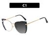 New Fashion Cat Eye Large Frame TR90 Photochromic Reading Glasses Women Anti Blue Light Prescription Eyewear