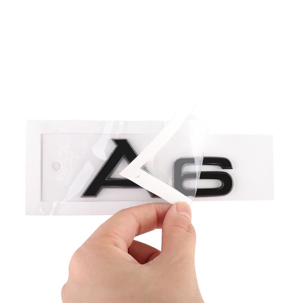 3D ABS Letters Emblem for Audi A3 A4 A5 A6 A7 A8 Q2 Q3 Q5 Q7 A4L A6L A8L Car Rear Trunk Badge Tail Logo Decoration Sticker Decal