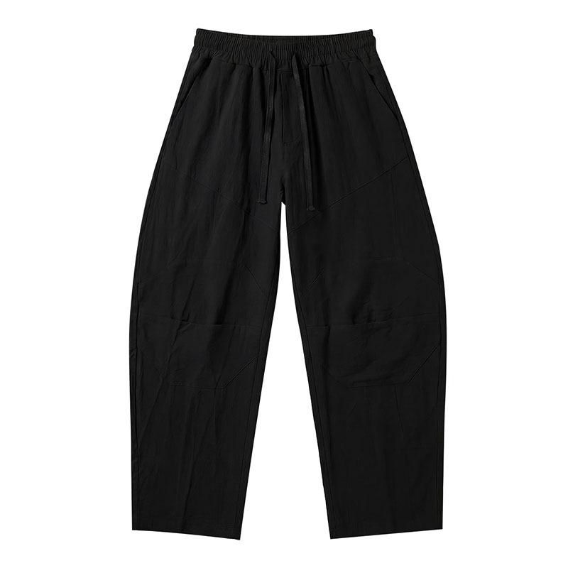 Hosen Unifarbene Leinenhose Herren Freizeit Vielseitig Weite Hosen Herren Eis Seide Schnelltrocknend Dünn