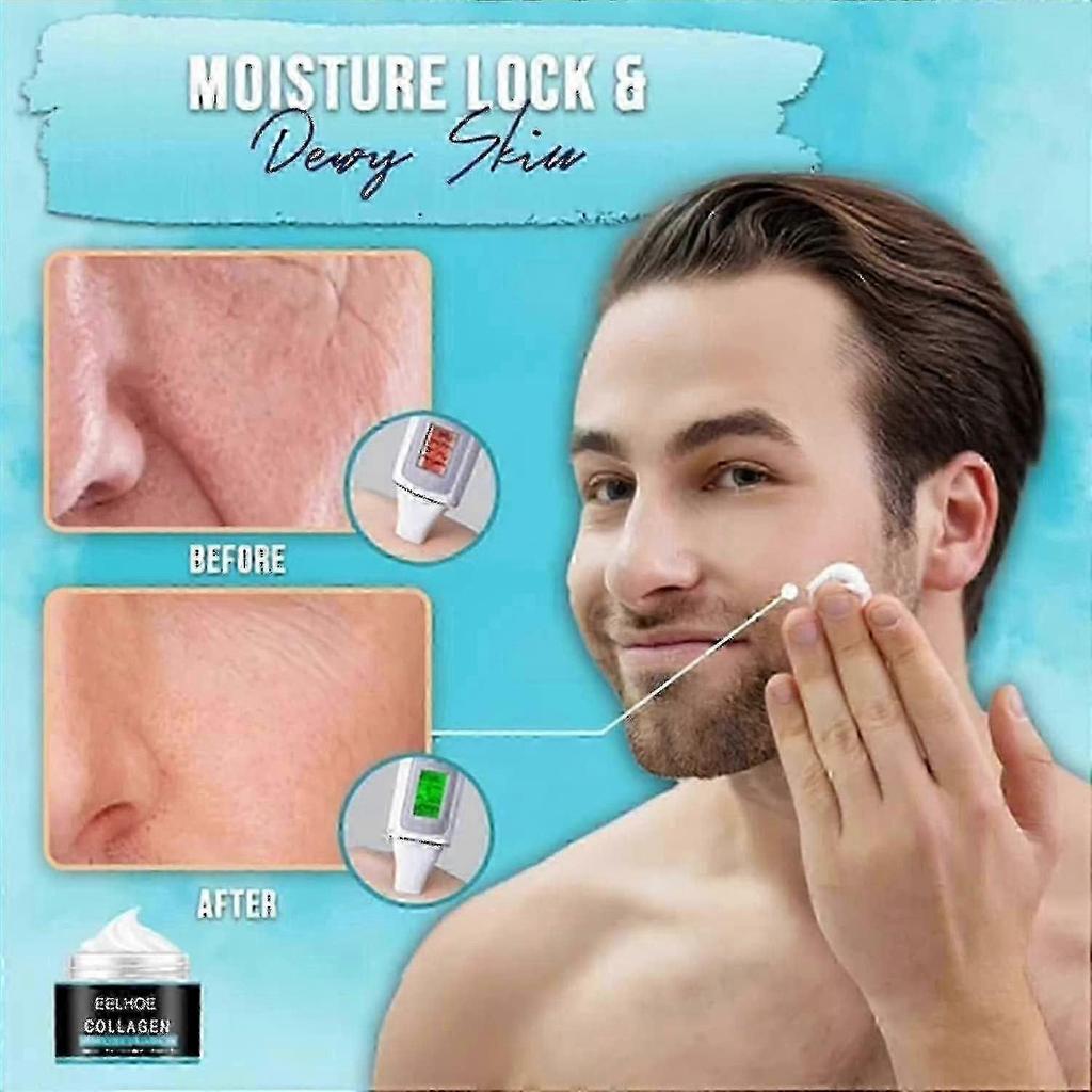 2 Stück Ttnc Kollagen Anti-Aging Anti-Falten Creme Für Männer, 50g Gesichtsfeuchtigkeitscreme Für Männer, Age Rewind An
