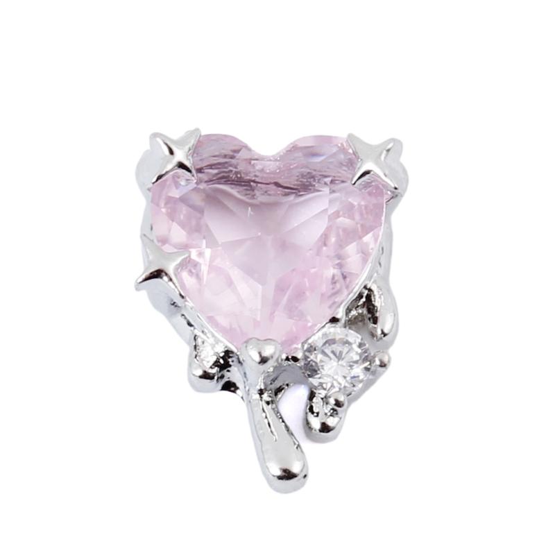 Fashionable Zircon Nail Charms Art Manicure 3D Bow Heart Butterfly Accessories