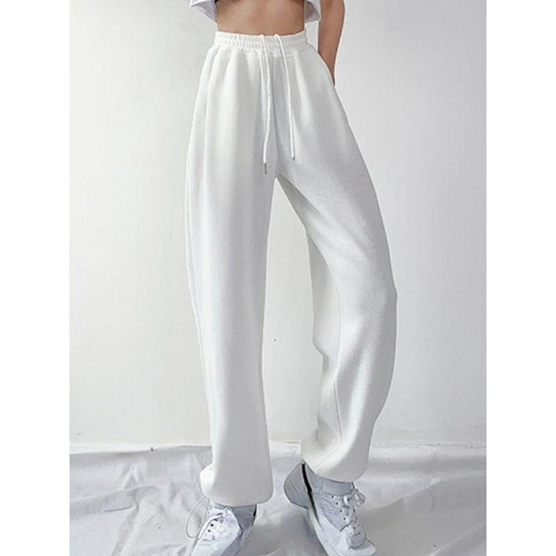 Solid Loosecasual Lace-up Lounge Pants Pure Color Loose Casual Lace up Sweatpants