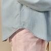 Maxza Ruffle Point Loose Fit Denim Shirt Zf03qb002nh