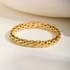 Stainless Steel Strap Bracelet 18K Gold Plated, Fashion Jewelry Br-1318