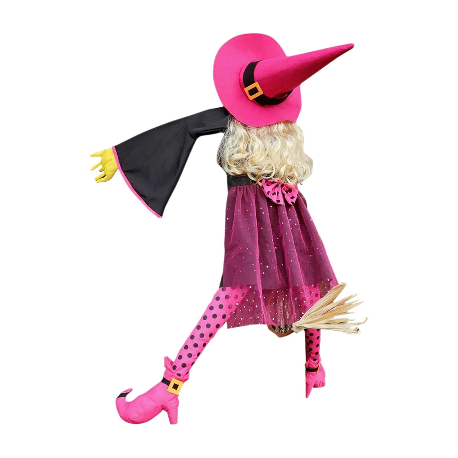 

Halloween Tree Climbing Witch LED Light Glowing Tree Climbing Witch Hugging Tree Witch Party Decoration Props One Size