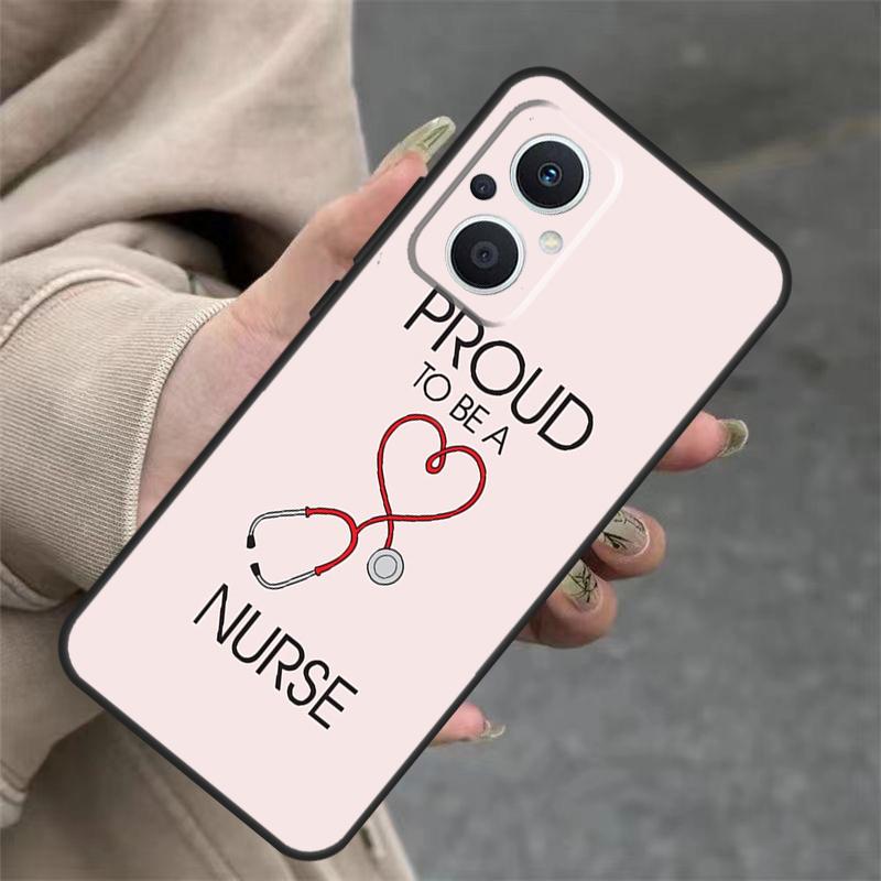 Cartoon Doctor Nurse Case For OPPO Reno 11 11F 10 Pro 4Z 5Z 8T 5 6 7 8 Lite OPPO Find X5 X6 Pro X2 X3 Lite Cover