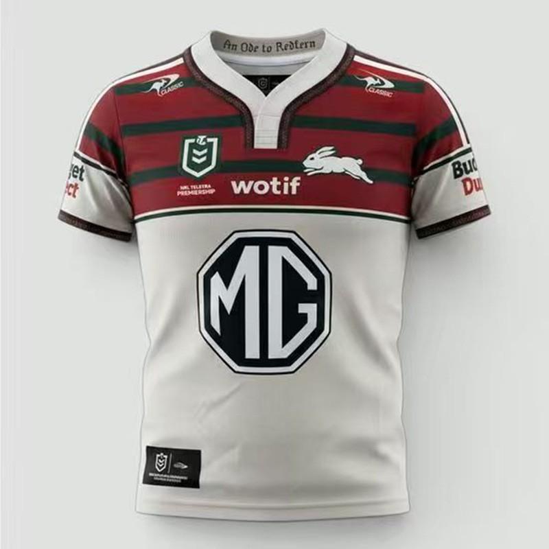 Maglia Fan Rugby NRL Uomo Donna Unisex T-Shirt Sportiva Traspirante Top Atletica Corsa Palestra Ciclismo
