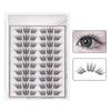 False Eyelashes No Glue Self Adhesive Individual Cluster Lashes Soft C Curl for Beginners Black