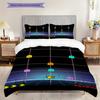 PacMan Tournaments Retro Fun Three-piece Set(1 * Duvet Cover + 2 * Pillowcase, Without Core) Bedding Set Soft and Comfortable