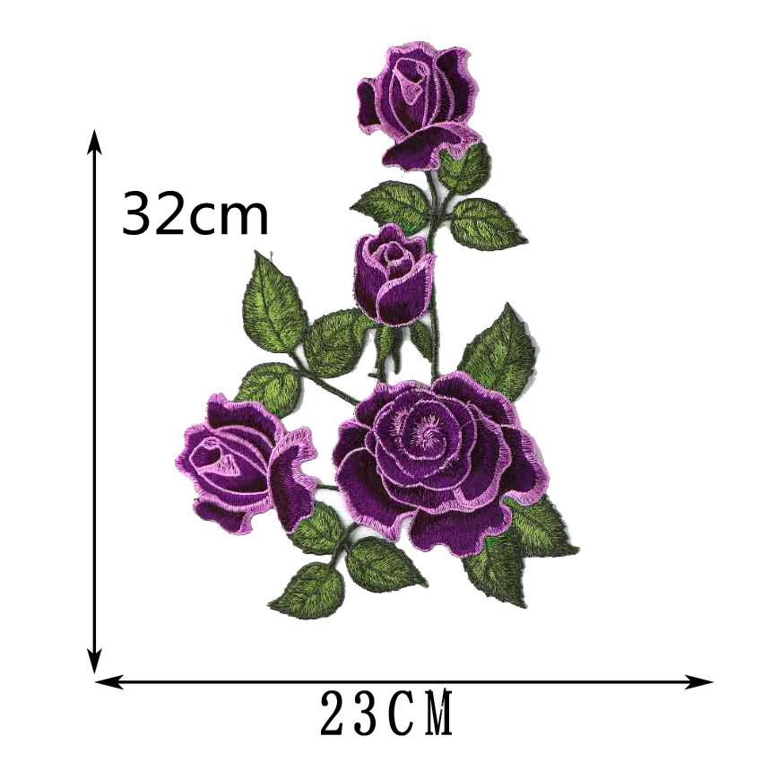 1pcs Embroidered Applique Sewing Flower Fabric Patch DIY Crafts Accessories