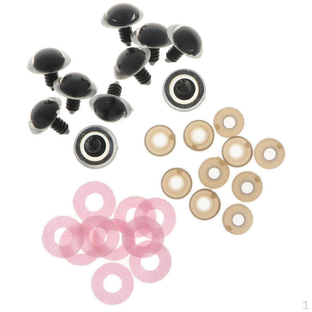 10x Glitter Safety Teddy , 24mm