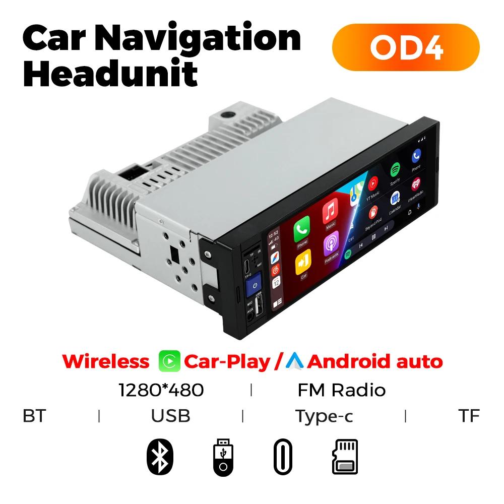 Android 2G 32GB Wireless CarPlay Auto Car Radio Universal 1 Din 6.86 Inch Multimedia Video Player GPS FM Touch Screen Autoradio