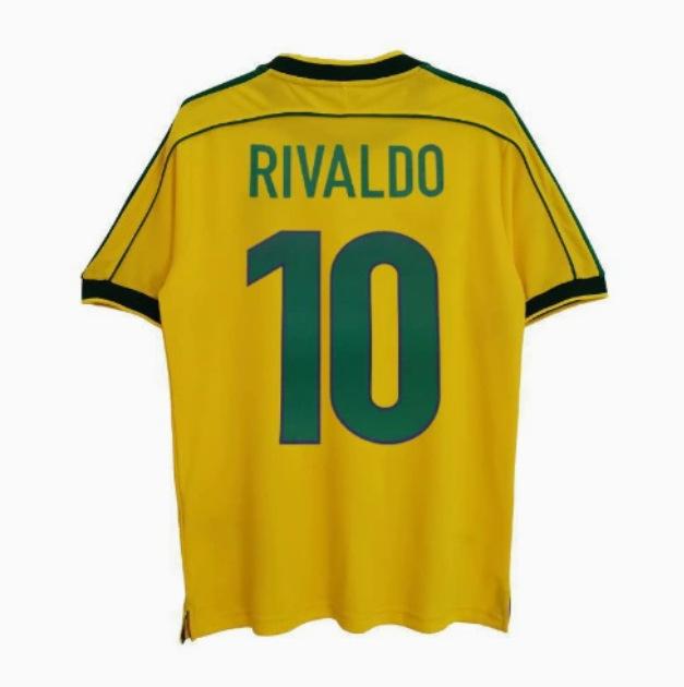 Camiseta de Fútbol Retro de Brasil del Mundial 2002: Carlos #6, Ronaldo #9, #11, y Ropa Ball.