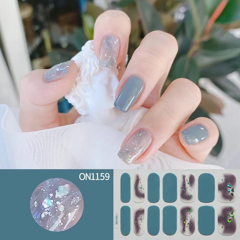 Nail Art No-bake Nail Stickers Full Stickers, 14-finger No-bake Gel Nail Stickers, Nail Art Full Stickers