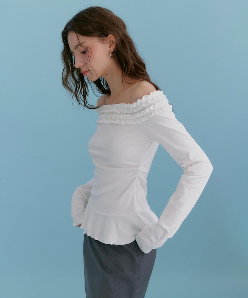 MICANE Minnie Off-Shoulder Frill Tee