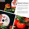 Aris & Juno 14.29'' Double Persimmon Ruyi Statue with Peace Buckle, Auspicious Feng Shui Decor for Entryway, Living Room, Study & Office,